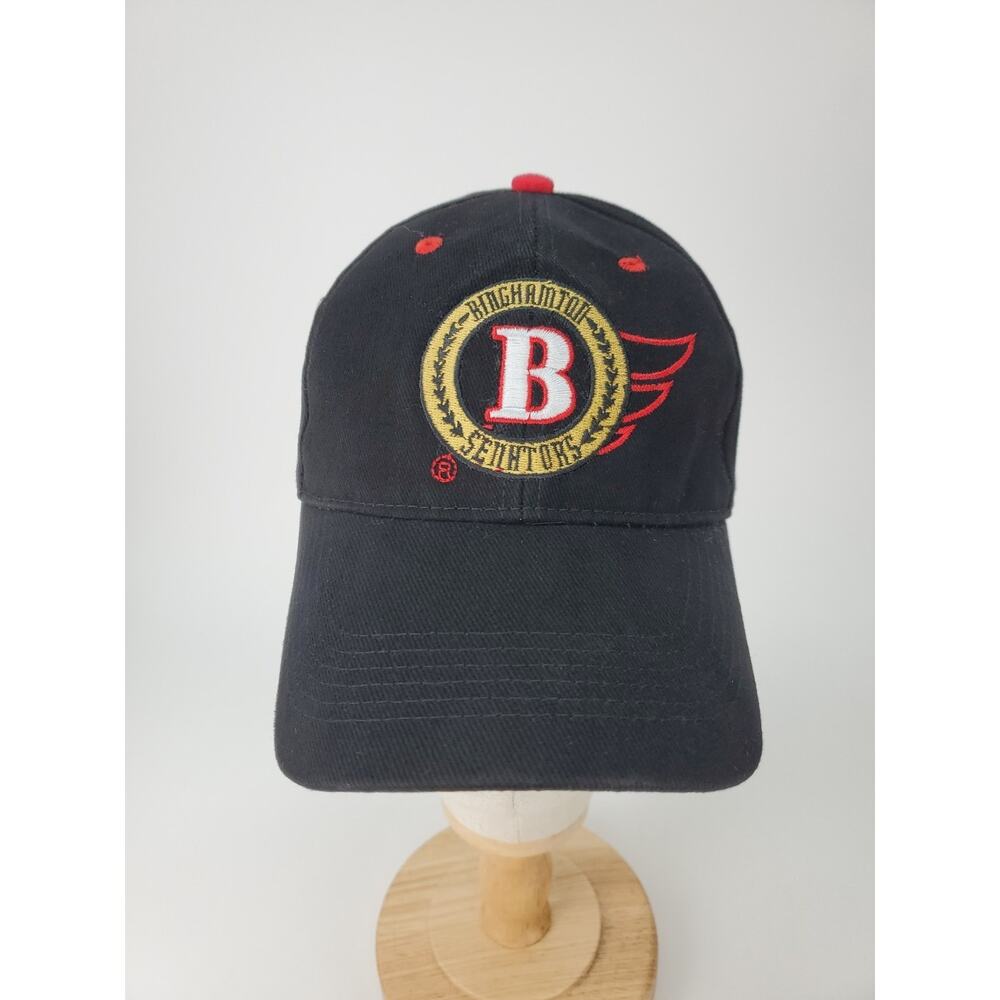 Binghamton Senators Hockey Stadium Giveaway Strapback Hat Cap Black Logo‎
